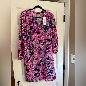 NWT Lilly Pulitzer XL Emery Dress in Multi Flitting About